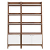 Modway Bookshelf Display Cases in Walnut White - Set of 2 MDY-EEI-6113-WAL-WHI