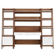 Modway Bixby 3-Piece Home Office Desk and Bookshelf Display Case in Walnut White MDY-EEI-6114-WAL-WHI