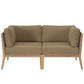 Modway Clearwater Love Seats, Loveseat, Gray Light Brown