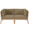 Modway Clearwater Love Seats, Loveseat, Gray Light Brown