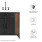 Modway Steamforge 36’’ Industrial Modern Bathroom Vanity in Black Walnut-Sink Basin Not Included 35 MDY-EEI-6129-BLK-WAL