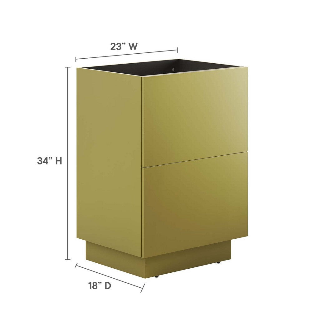 Modway Quantum Modern 24’’ Bathroom Vanity in Gold-Sink Basin Not Included MDY-EEI-6132-GLD