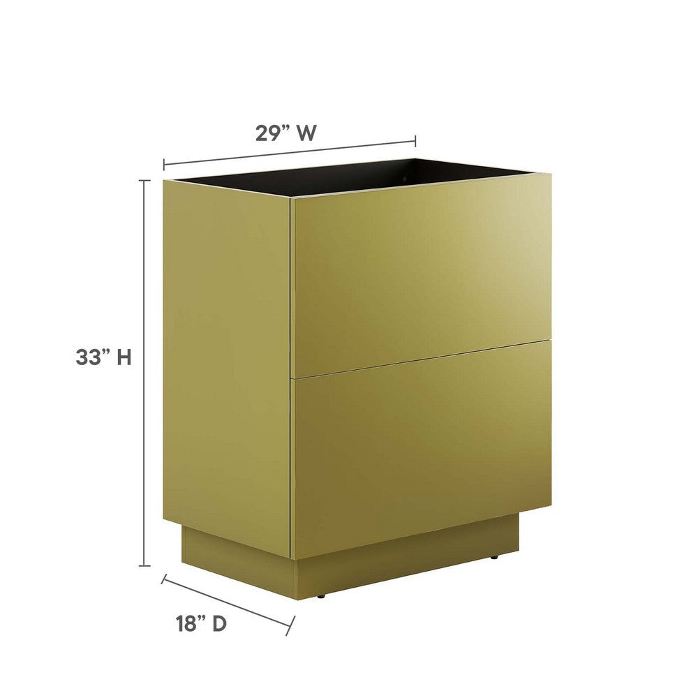 Modway Quantum Modern 30’’ Bathroom Vanity in Gold-Sink Basin Not Included MDY-EEI-6133-GLD