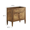 Modway Elysian 36’’ Burl Wood Bathroom Vanity Cabinet in Brown-Sink Basin Not Included MDY-EEI-6139-BRN