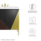 Modway Alchemist Modern Geometric Wood Grain 36’’ Bathroom Vanity in Black Gold-Sink Basin Not Included MDY-EEI-6144-BLK-GLD