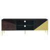 Modway Alchemist Modern Geometric 72’’ Low Profile TV Stand in Black Gold MDY-EEI-6146-BLK-GLD