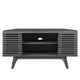 Modway Render Mid-Century Modern Low Profile 46’’ Corner Media TV Stand in Charcoal
