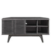 Modway Render Mid-Century Modern Low Profile 46’’ Corner Media TV Stand in Charcoal