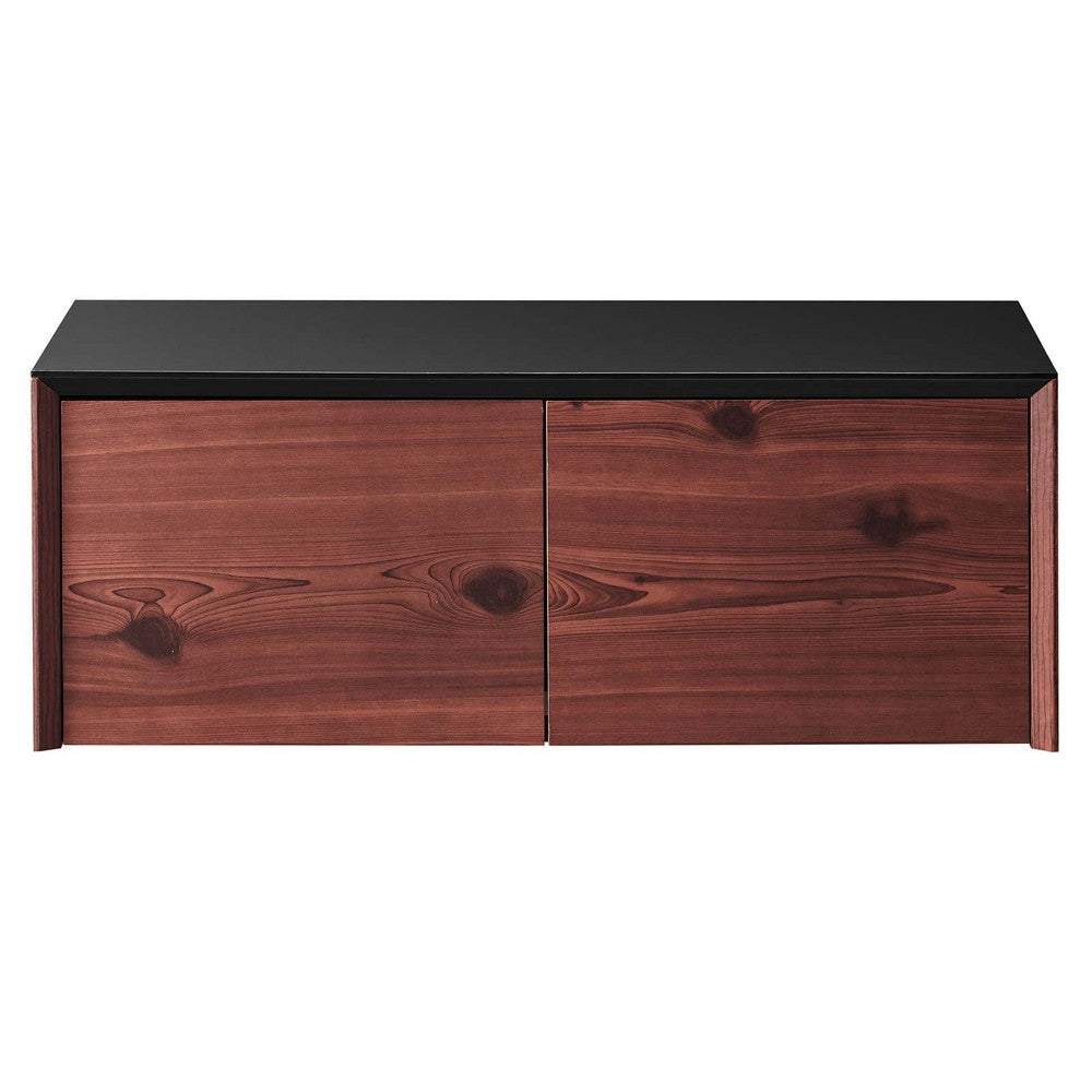 Kinetic Wall-Mount Office Storage Cabinet by Modway| Black