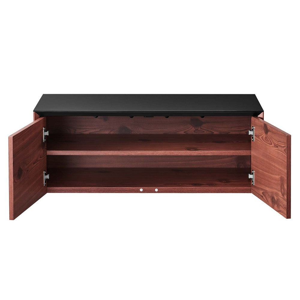 Kinetic Wall-Mount Office Storage Cabinet by Modway| Black