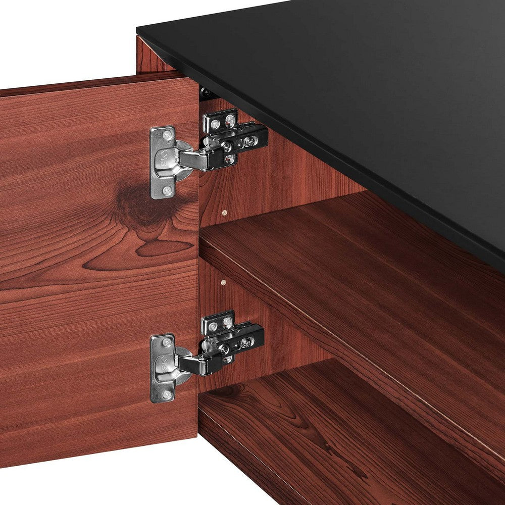 Kinetic Wall-Mount Office Storage Cabinet by Modway| Black