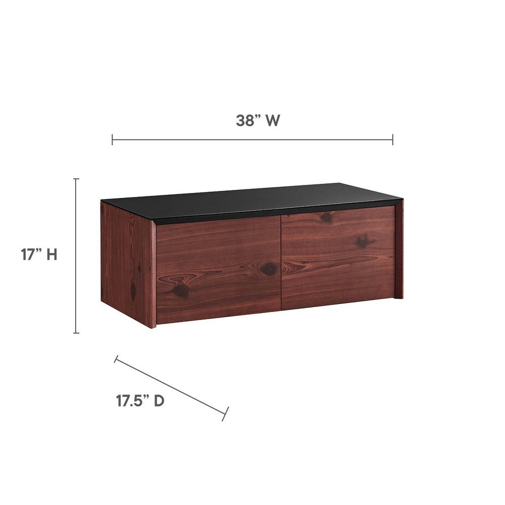 Kinetic Wall-Mount Office Storage Cabinet by Modway| Black