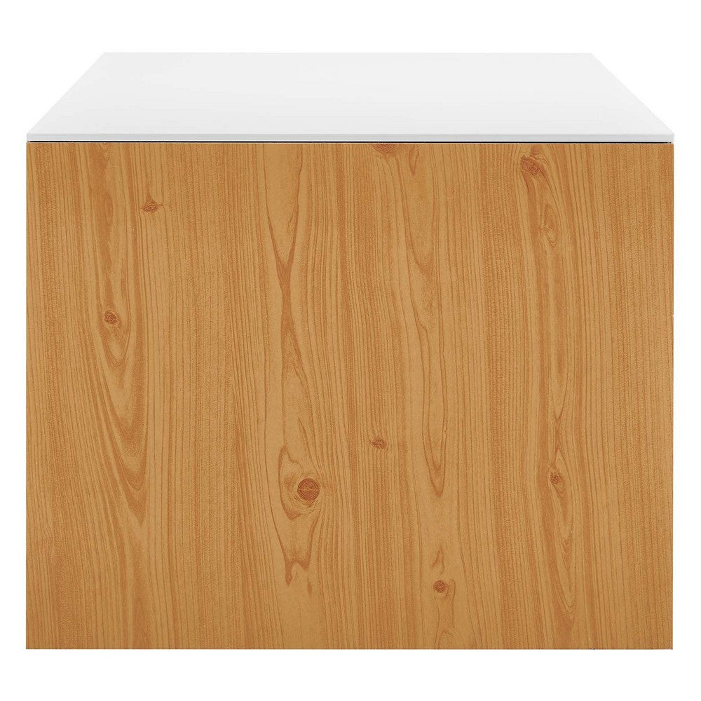 Kinetic Wall-Mount Office Storage Cabinet by Modway| Brown
