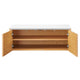 Kinetic Wall-Mount Office Storage Cabinet by Modway| Brown