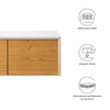 Kinetic Wall-Mount Office Storage Cabinet by Modway| Brown