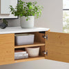 Kinetic Wall-Mount Office Storage Cabinet by Modway| Brown