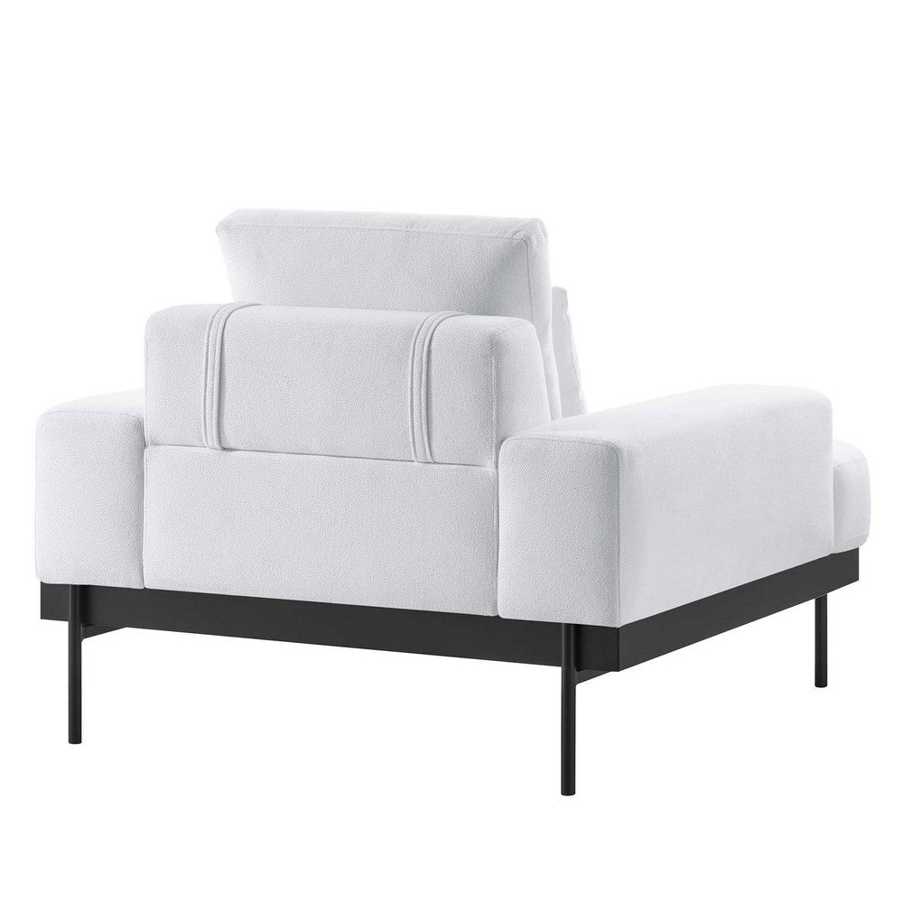 Modway Proximity Modern Fabric Upholstered Accent Armchair White MDY-EEI-6216-WHI