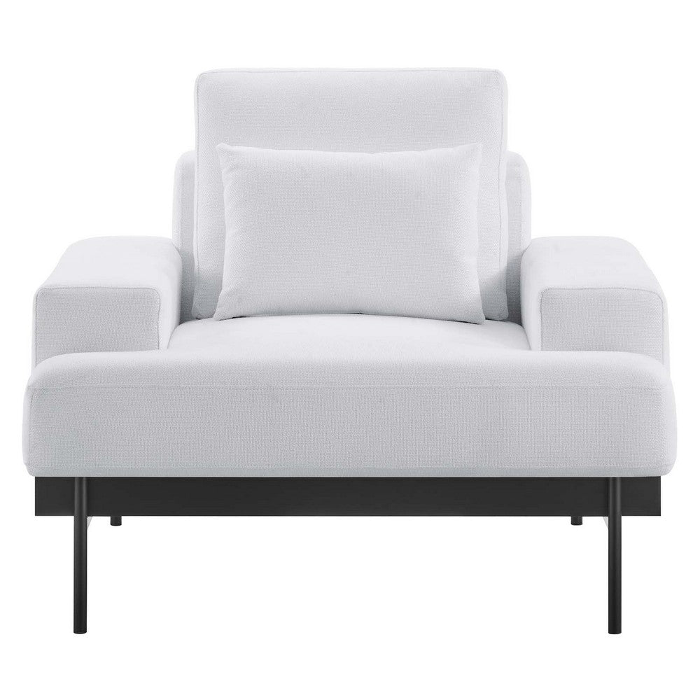 Proximity Upholstered Fabric Armchair by Modway| White