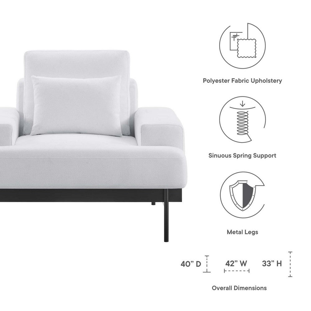 Proximity Upholstered Fabric Armchair by Modway| White