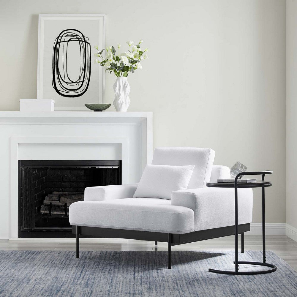 Proximity Upholstered Fabric Armchair by Modway| White