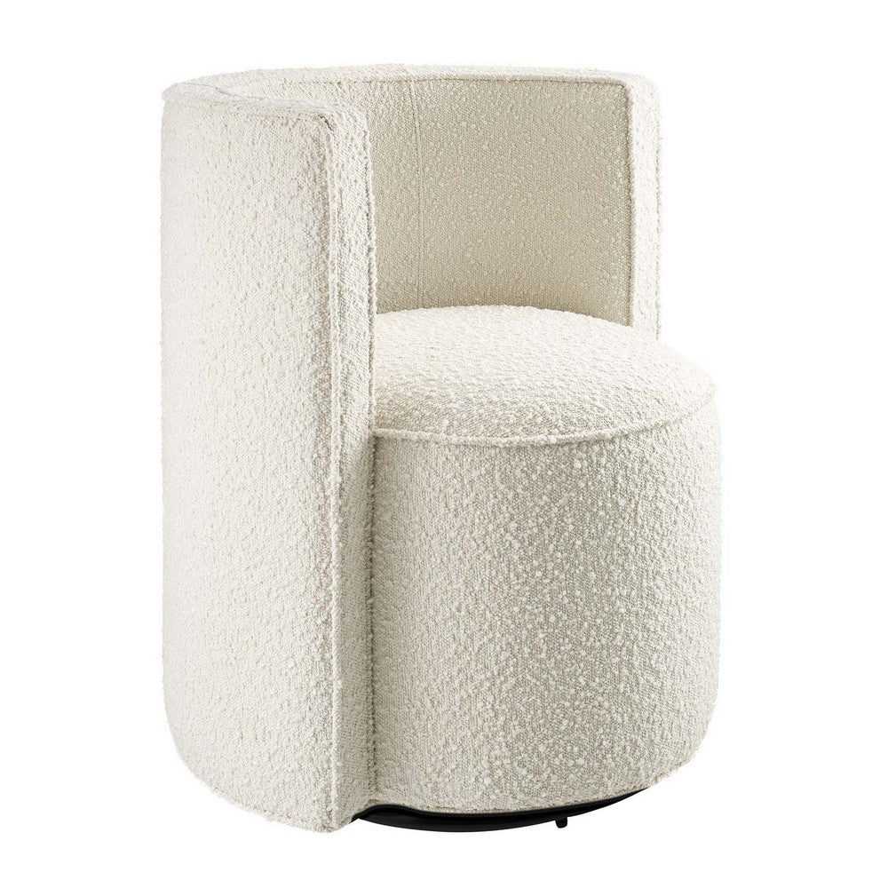 Della Boucle Fabric Swivel Chair  - No Shipping Charges