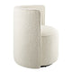 Della Boucle Fabric Swivel Chair - No Shipping Charges MDY-EEI-6223-IVO