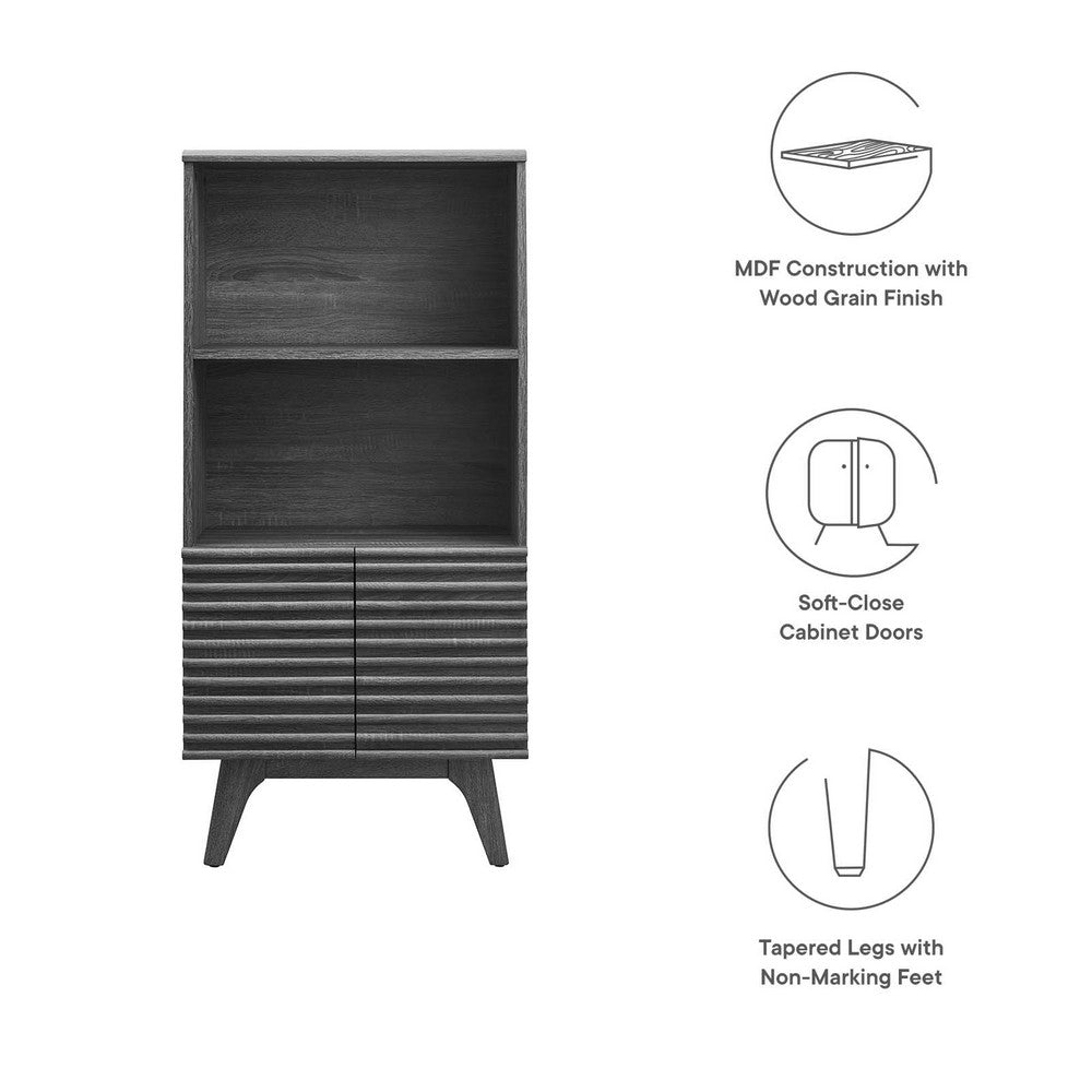 Render Display Cabinet Bookshelf by Modway| Black