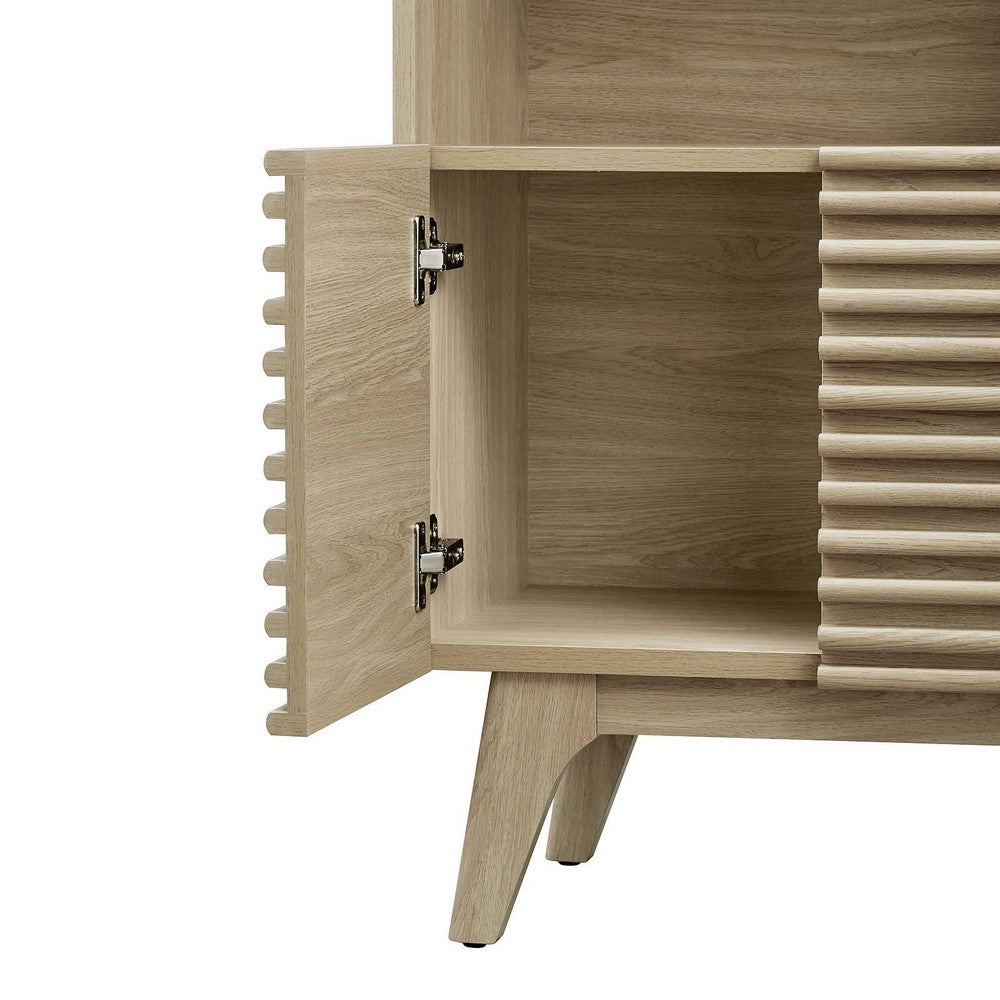 Render Display Cabinet Bookshelf by Modway| Brown