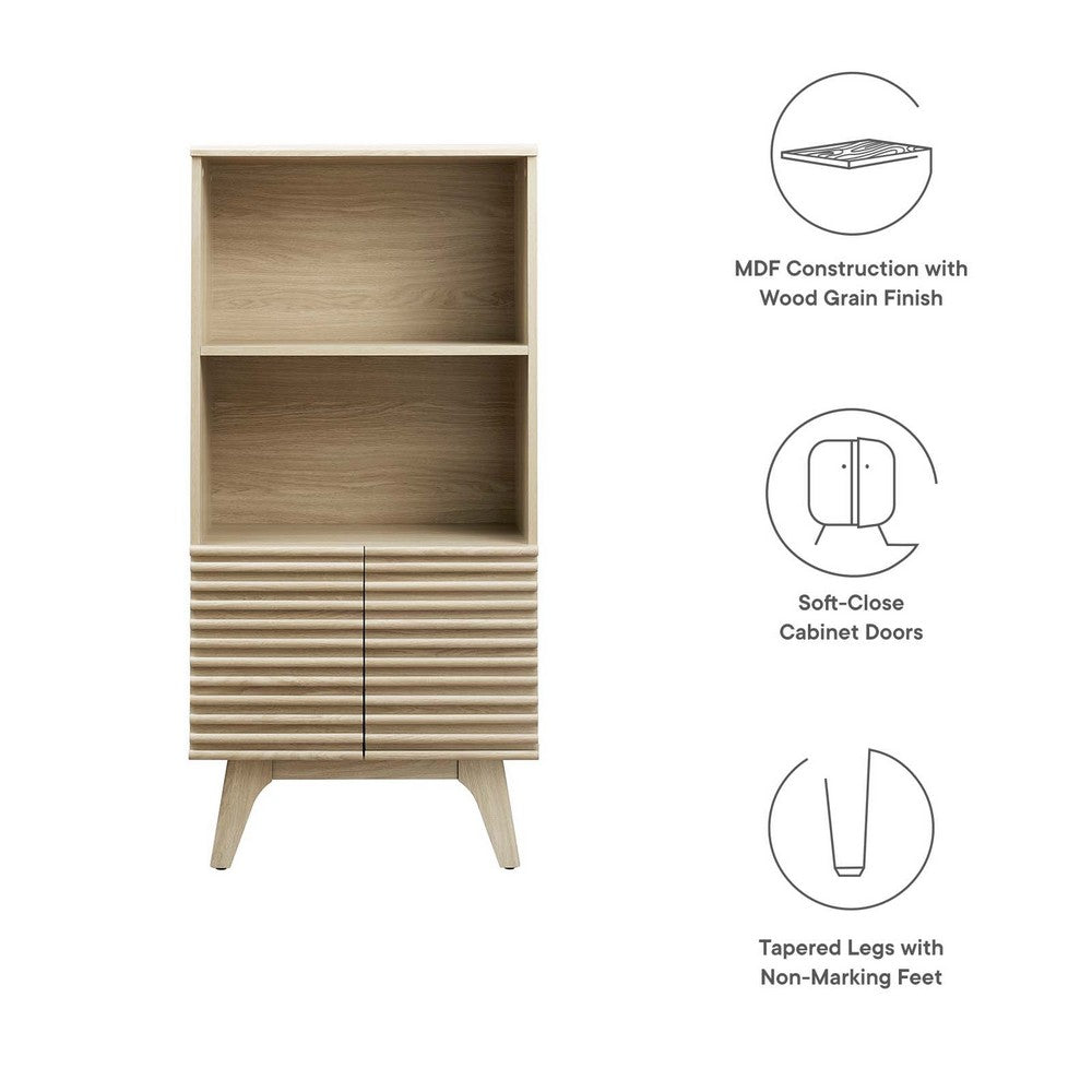 Render Display Cabinet Bookshelf by Modway| Brown