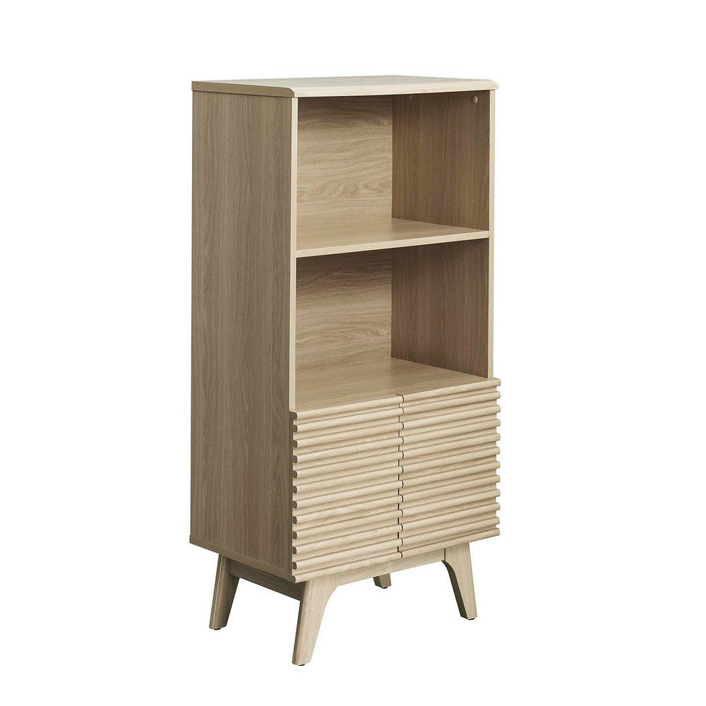 Render Display Cabinet Bookshelf by Modway| Brown