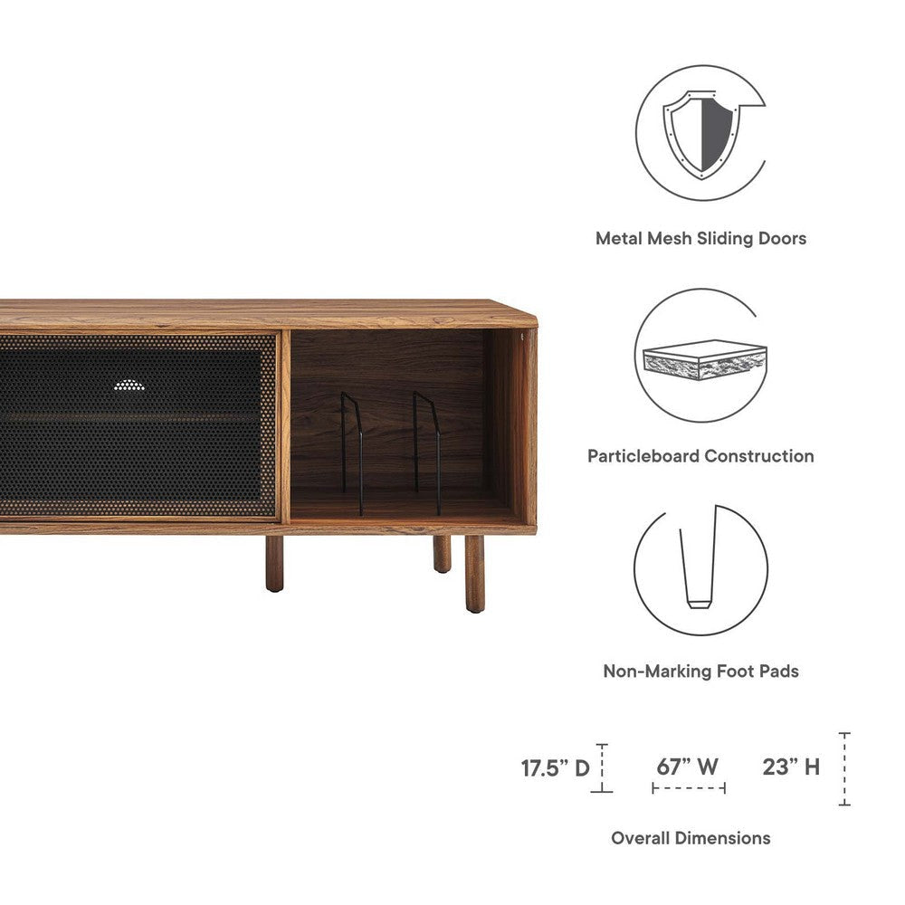 Modway Kurtis TV and Record Stand Walnut MDY-EEI-6236-WAL