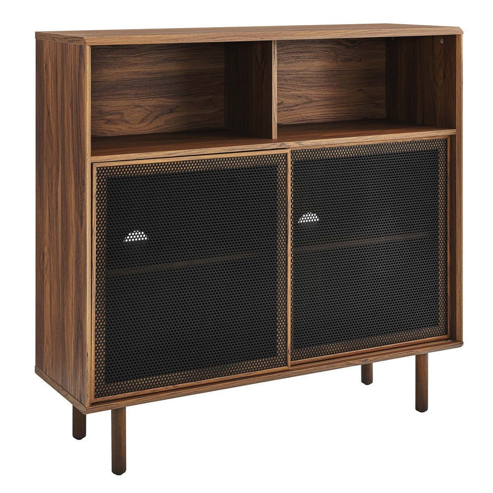 Modway Kurtis Display Cabinet, Walnut