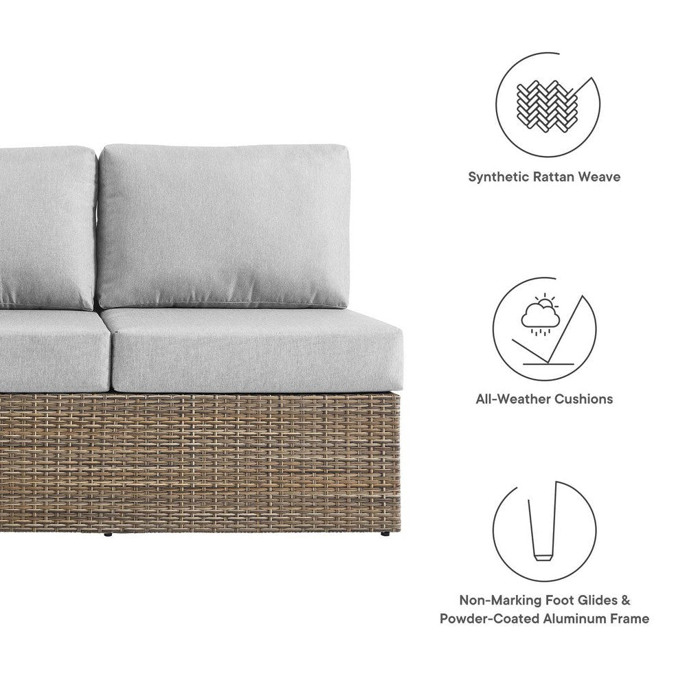 Convene Outdoor Patio Outdoor Patio Left-Arm Loveseat - No Shipping Charges MDY-EEI-6243-CAP-GRY