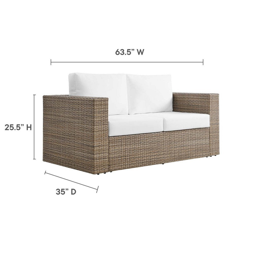 Modway Convene Love Seats, Cappuccino White