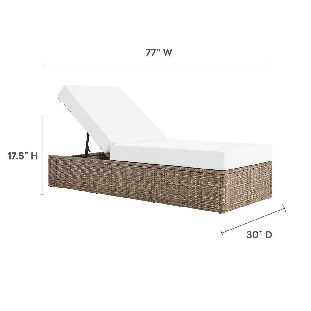 Modway Convene Chaises Longues Cappuccino White