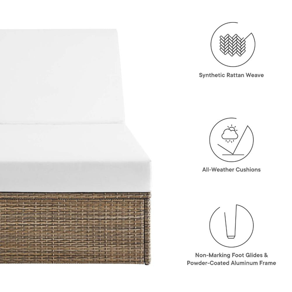 Modway Convene Chaises Longues Cappuccino White