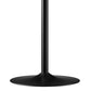 Modway Amuse 40’’ Round Mid-Century Modern Pedestal Dining Table in Black White MDY-EEI-6249-BLK-WHI