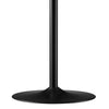 Modway Amuse 40’’ Round Mid-Century Modern Pedestal Dining Table in Black White MDY-EEI-6249-BLK-WHI