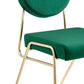 Modway Craft Performance Velvet Upholstered Side Dining Chair in Gold Green MDY-EEI-6252-GLD-GRN