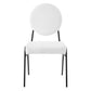 Modway Craft Fabric Upholstered Side Dining Chair in Black White MDY-EEI-6253-BLK-WHI