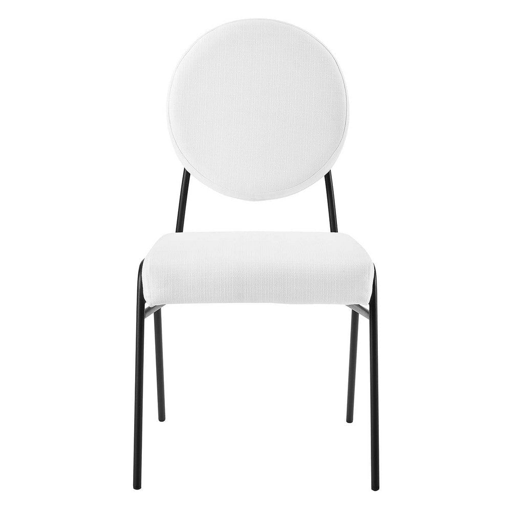 Modway Craft Fabric Upholstered Side Dining Chair in Black White MDY-EEI-6253-BLK-WHI