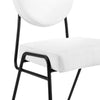 Modway Craft Fabric Upholstered Side Dining Chair in Black White MDY-EEI-6253-BLK-WHI