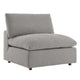 Modway Commix Modular Sofa, Armless Chair, Light Gray Boucle