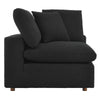 Commix Down Filled Overstuffed Boucle Fabric Corner Chair - No Shipping Charges MDY-EEI-6259-BLK