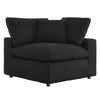 Commix Down Filled Overstuffed Boucle Fabric Corner Chair - No Shipping Charges MDY-EEI-6259-BLK