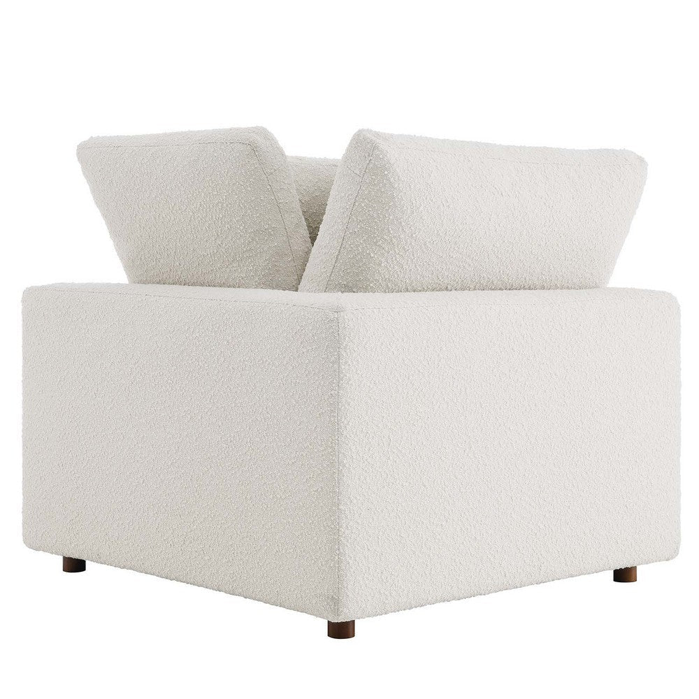 Modway Commix Modular Sofa Corner Chair Ivory Boucle MDY-EEI-6259-IVO