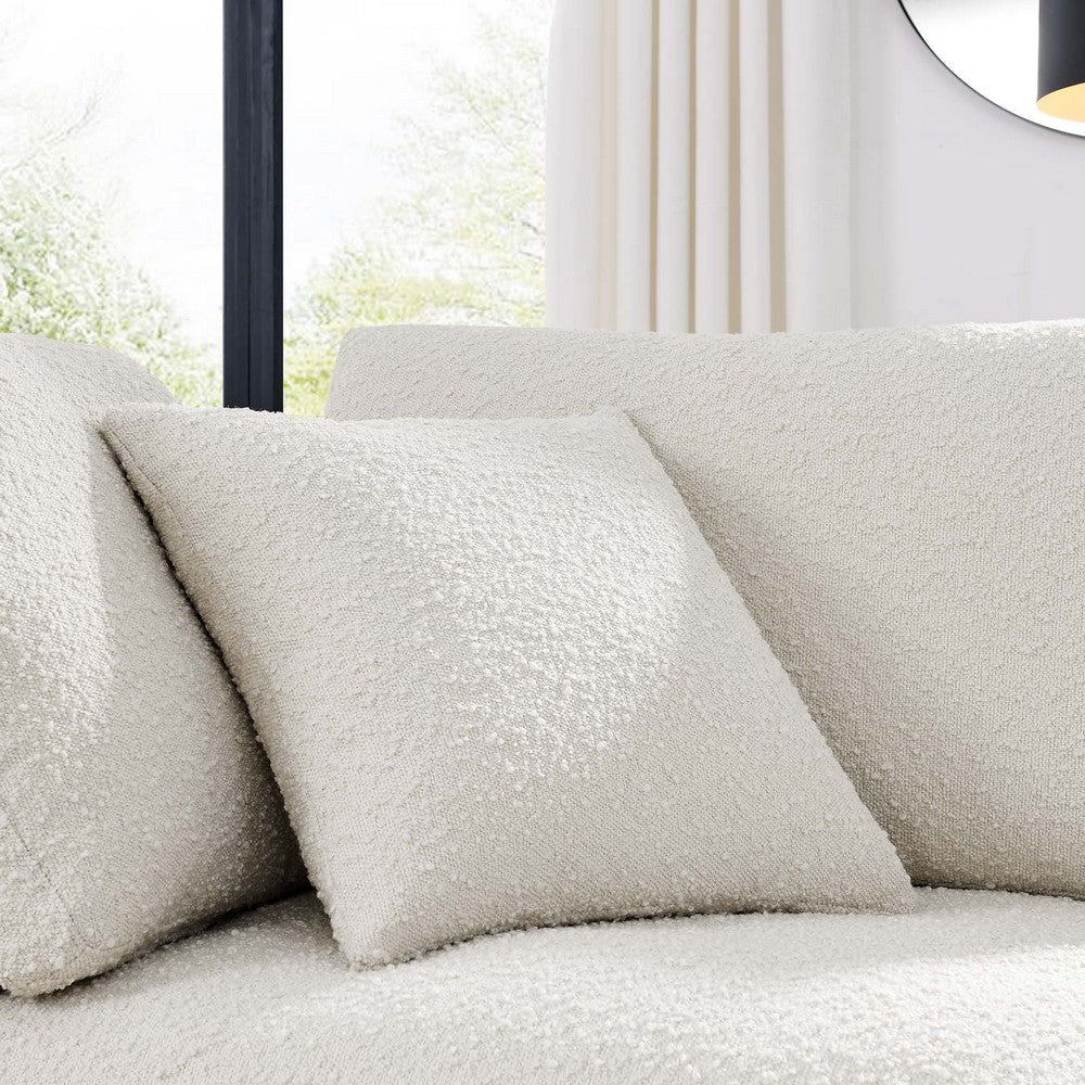 Modway Commix Modular Sofa Corner Chair Ivory Boucle MDY-EEI-6259-IVO