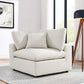 Modway Commix Modular Sofa Corner Chair Ivory Boucle MDY-EEI-6259-IVO