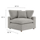 Modway Commix Modular Sofa Corner Chair Light Gray Boucle MDY-EEI-6259-LGR