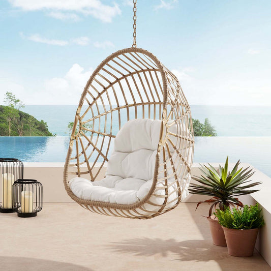 Amalie Wicker Rattan Outdoor Patio Rattan Swing Chair without Stand  - No Shipping Charges